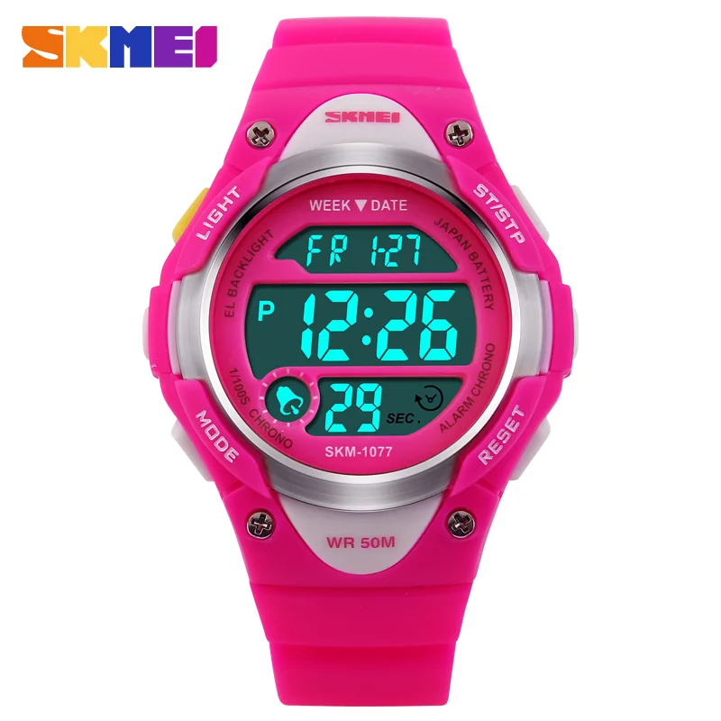 

5pcs/lot SKMEI Children Watch For Boy Girl Digital Sport Wristwatch Waterproof Wristwatches Kids Gifts montre enfant 1077