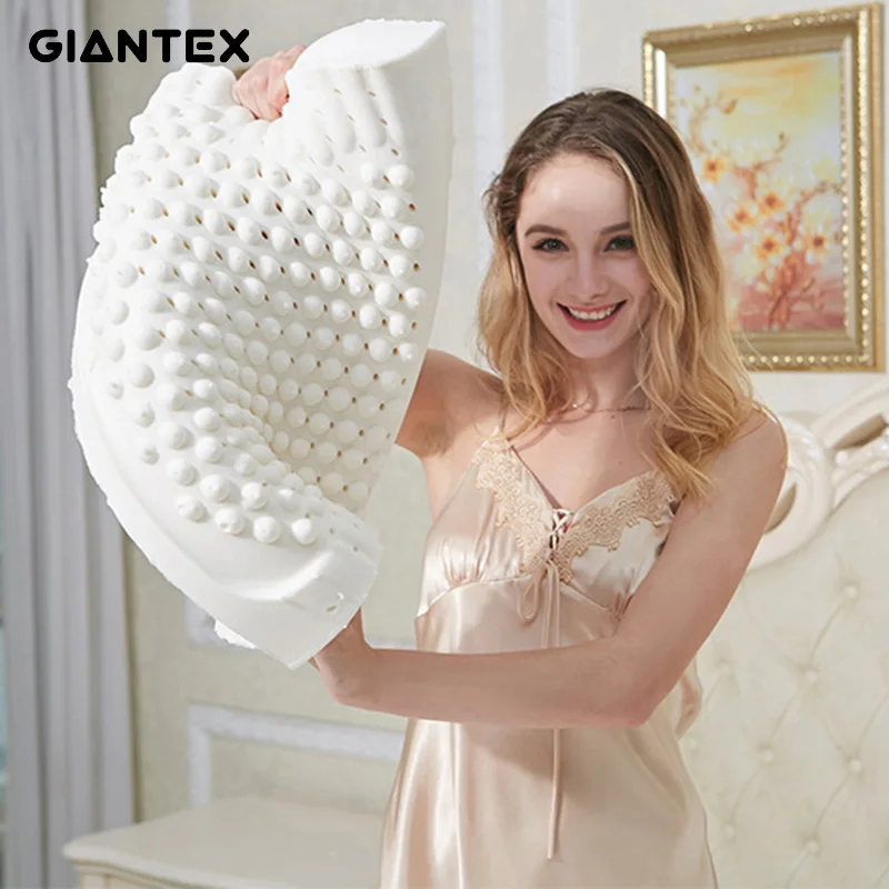 Ортопедическая подушка для сна GIANTEX из латекса массажа шеи|latex pillow|natural latex pillowmemory