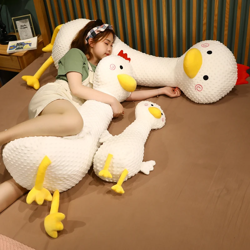 

55-100 Cm Doudou Velvet Big Goose Pillow Comfort Bedside Sofa Cushion Office Dormitory Waist Back Essential For Autumn Or Winter