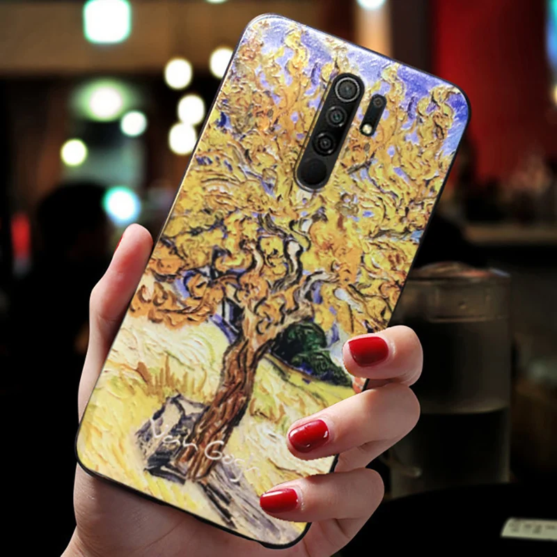 Роскошный мягкий силиконовый чехол с 3d рисунком из тисненого тутового дерева для