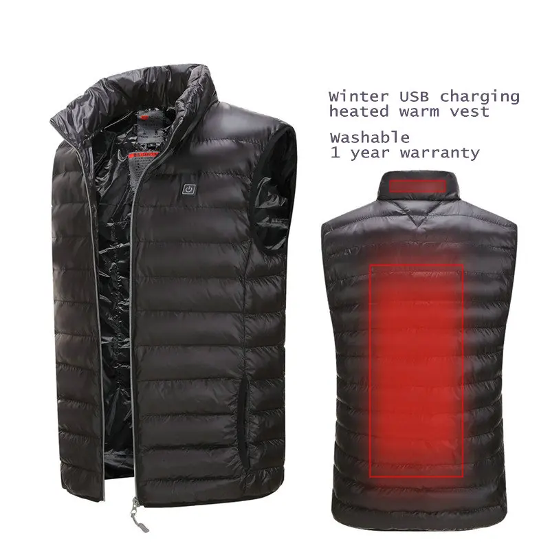 Куртка с электрическим подогревом для мужчин и женщин зимняя теплая пуховая