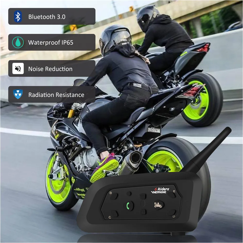 2 шт. V6 домофон мотоциклетный шлем Bluetooth гарнитура 1200 м беспроводной Intercomunicador Moto
