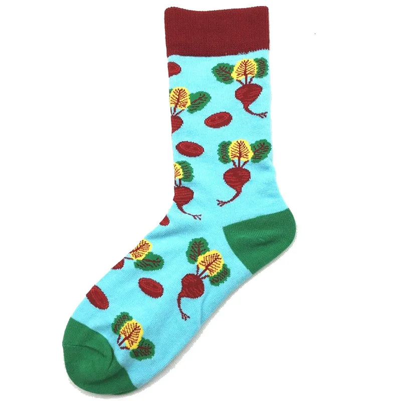 Красочные мужские носки из хлопка с милой обезьяной и рыбкой модная уличная