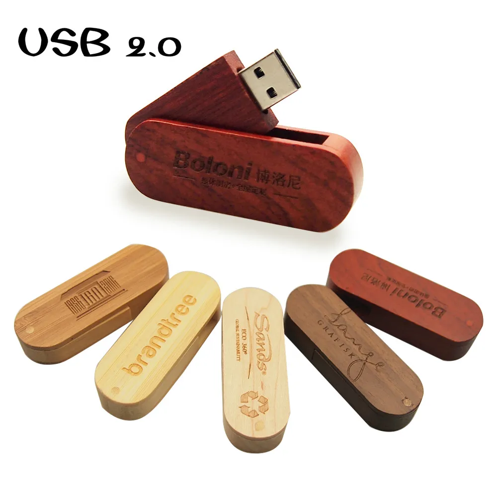 

Флеш-накопитель деревянный, 4/8/16/32 ГБ, 10 шт.