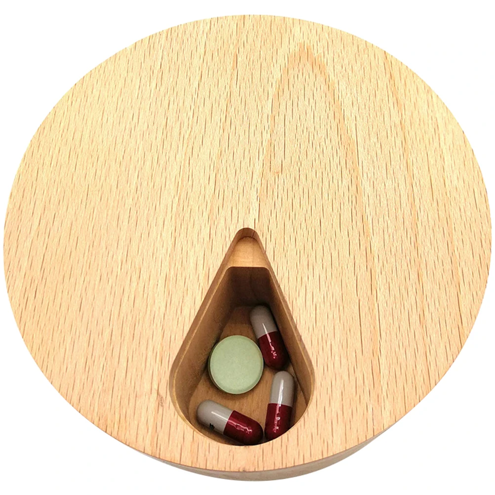 

Solid Wood Pill Organizer Case Box Multipurpose Kitchen Salt Spice Cellar Jars Containers Earring Jewelry Ring Box