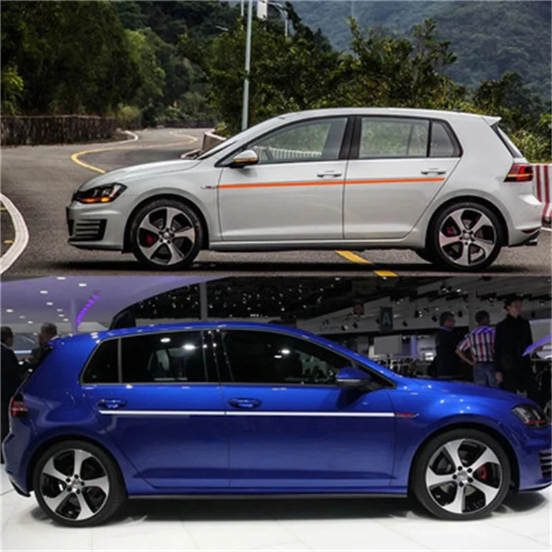 2 шт. для Volkswagen VW Polo Golf автомобильные наклейки на талию дверь боковая юбка длинные