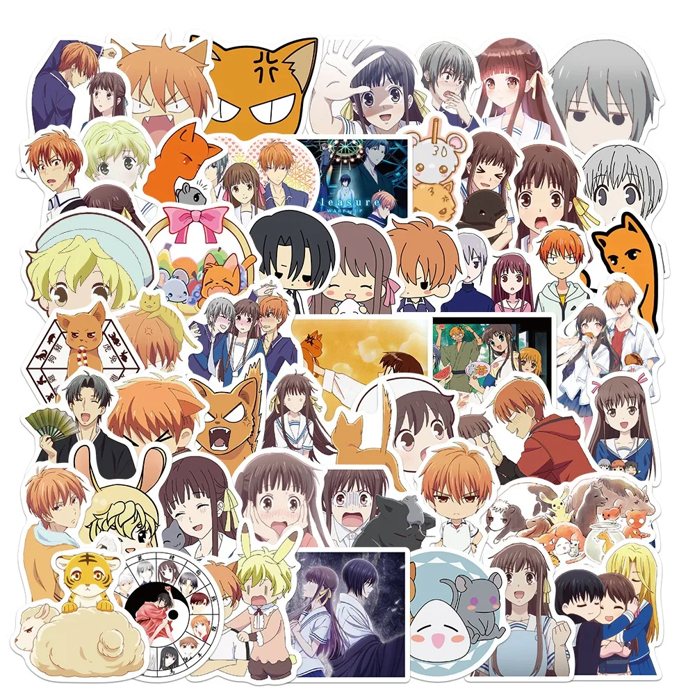 

10/30/50PCS Anime Fruits Basket Stickers Kawaii Cat Sticker For Laptop Skateboard Motorcycle Guitar Suitcase Graffiti Decal