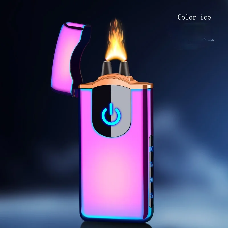 

New Arc Electric To Flame Creative Charging Lighter Personalized High-end Gift Smoking Set Cigar USB Cigarette Lighter Men Gifts