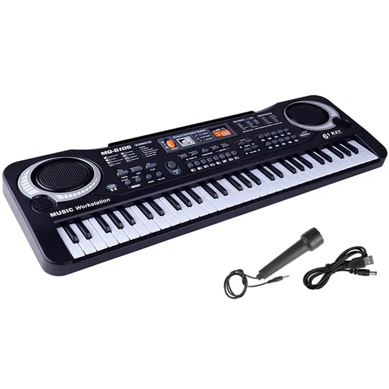

Kids Piano Keyboard 61 Keys Portable Electronic Musical Instrument Multi-Function Keyboard Teaching Toys for Children