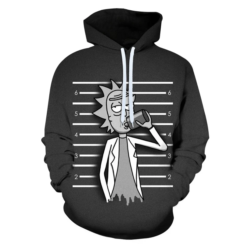 3D Толстовка пальто Для мужчин женщин толстовки с принтом Рик и Морти Animea пуловеры