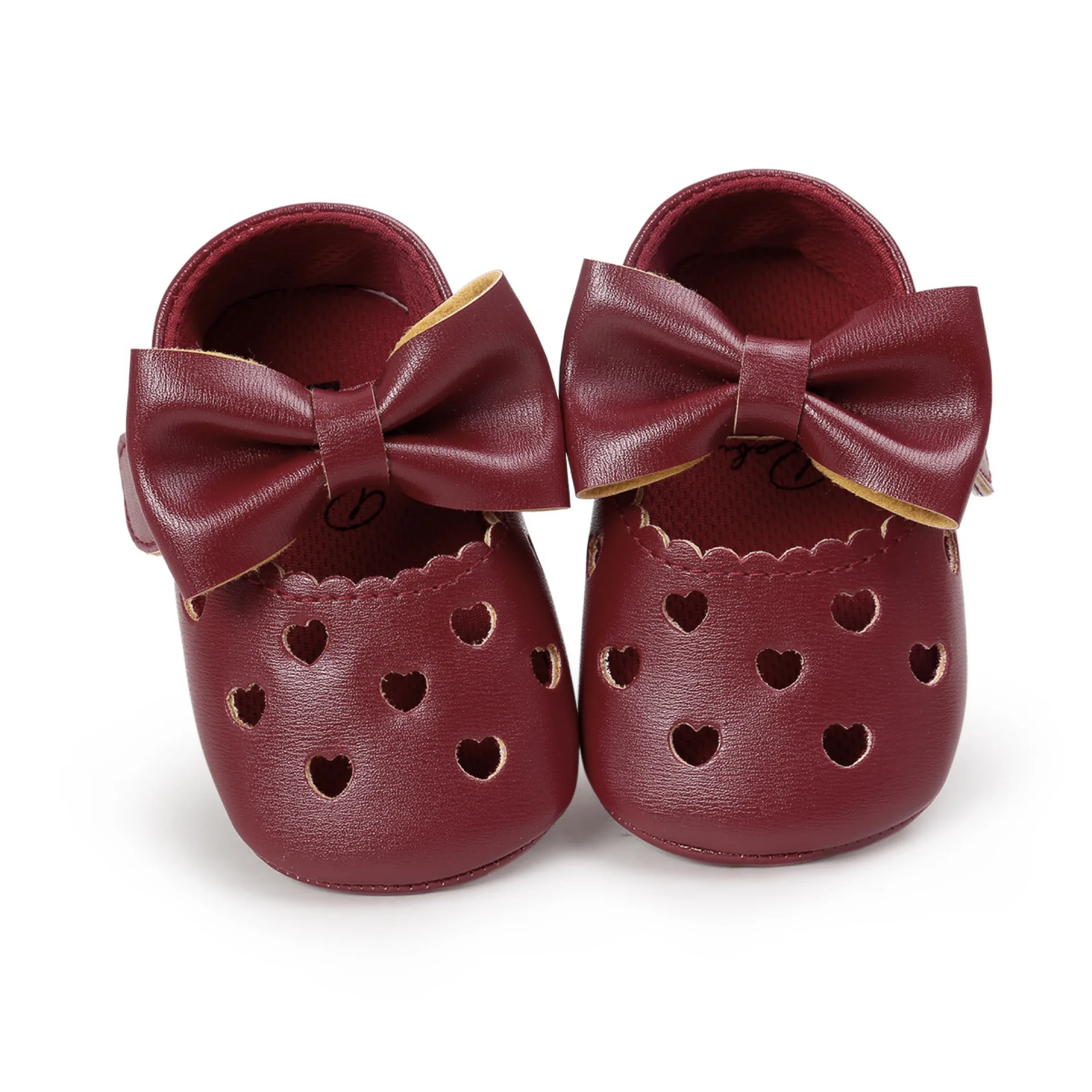 

Toddler Baby Girl First Walkers Spring Summer Soft PU Shoes Bow Hollow Out Infant Princess Prewalker 0-18M New