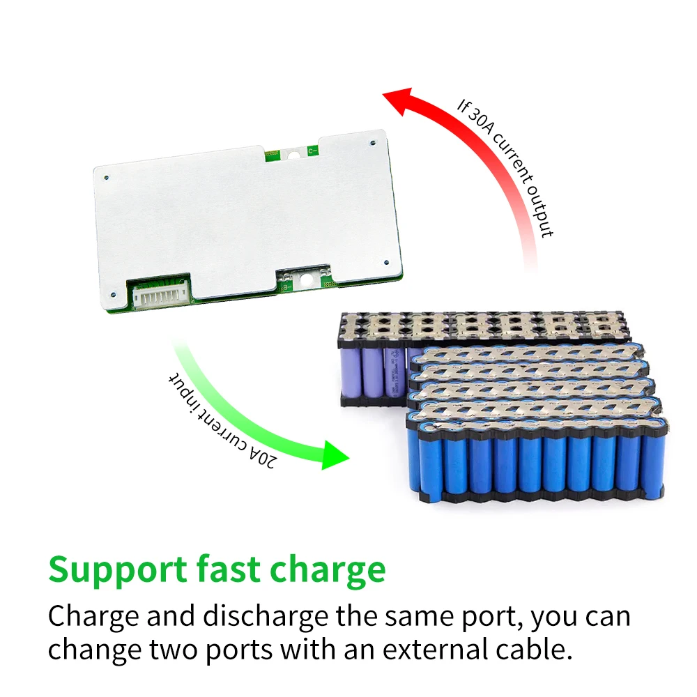 Qucc Lifepo4 BMS 8S 24V литиевая Батарея Защитная панель для 18650 балансировочный