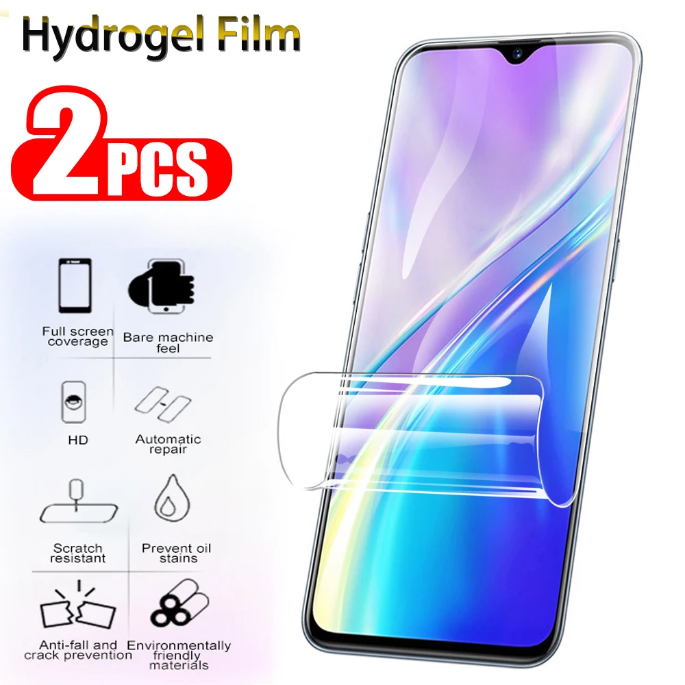 

Гидрогелевая пленка для защиты экрана OPPO Realme XT X 2 pro Lite Q, защитная пленка с полным покрытием для Realme 2, 3, 5 pro, не стекло, 2 шт.