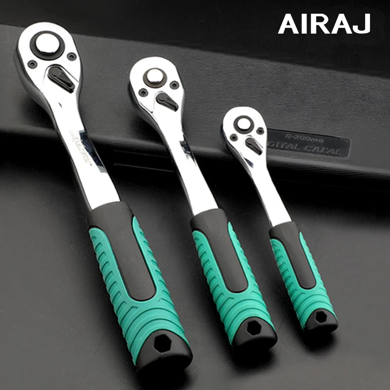 

AIRAJ Strong Torque Ratchet Socket Wrench 72 Tooth Multi-Function Car Bicycle Quick Repair Nut Hand Tool