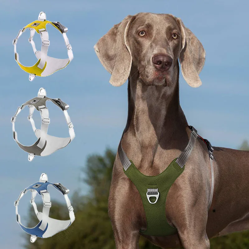 

Светоотражающая шлейка для собак средних и крупных пород, мягкая нейлоновая шлейка для щенков и крупных собак, шлейка для питбуля, овчарки, ...