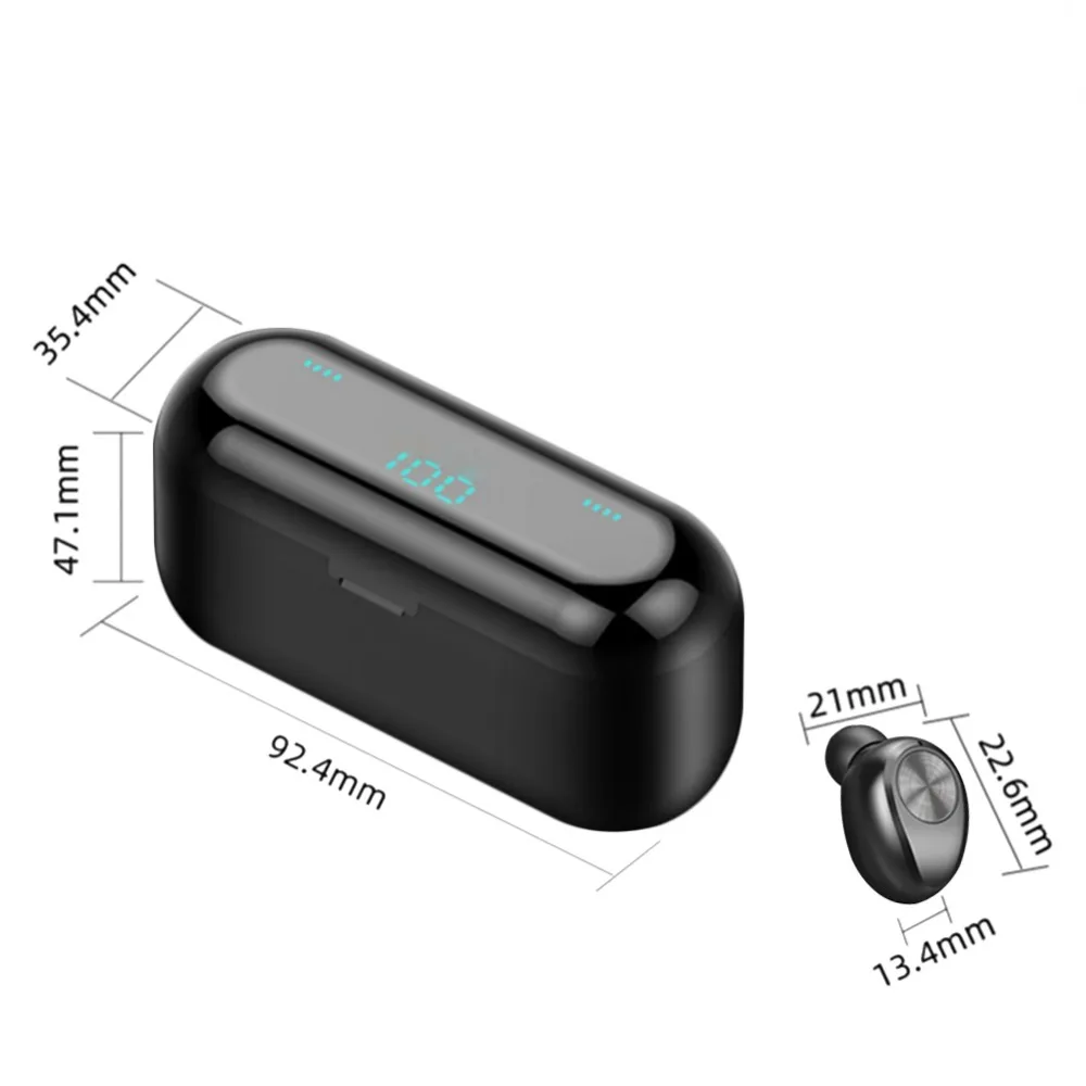 F9 TWS Bluetooth 5,0 спортивные наушники стерео Беспроводная Hi-Fi гарнитура 7 стилей невидимые мини-наушники с светодиодный зарядным устройством для телефона