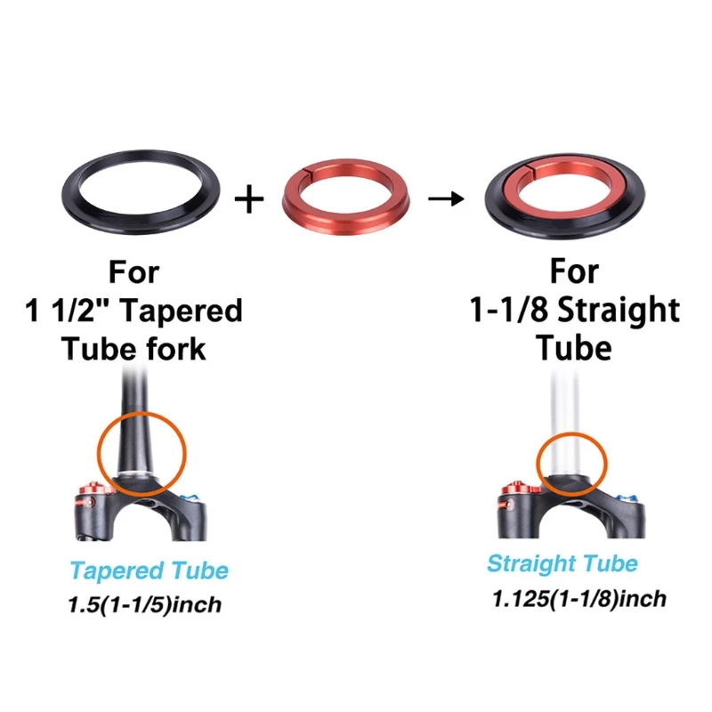 

Road Bike ZS44/ZS56 External Cone Tube Tapered Heads Bowl Set Bicycle Headset W89F