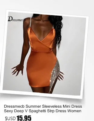 DRESSMECB Летние черные блесток Сексуальная Bodycon Платье Для женщин с низким вырезом на спине для ночного клуба вечерние платье блестящие Элегантные мини платье Vestidos
