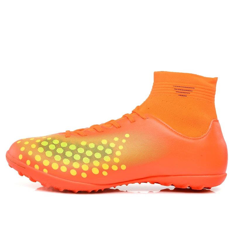 Футбольные бутсы мужские высокие ботильоны детские длинные с шипами спортивная