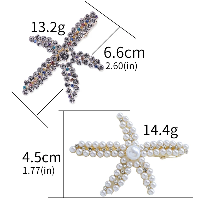 19 новинка модные стразы имитация жемчуга заколки морская звезда заколка для