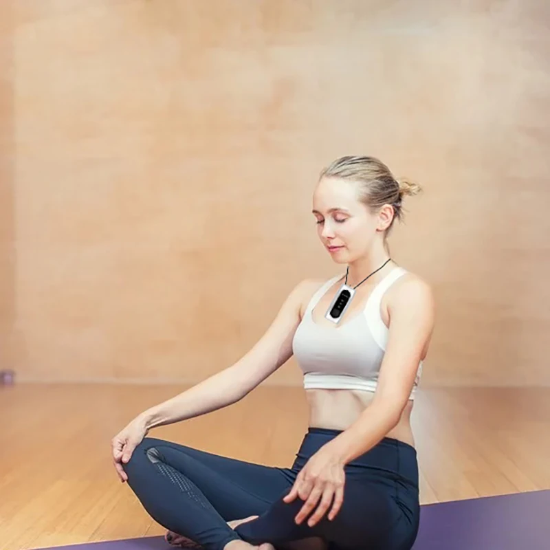 

2 Pcs Personal Wearable Mini Portable Car Oxygen Bar 700MAh Battery Negative Ion Hanging Neck Air Purifier