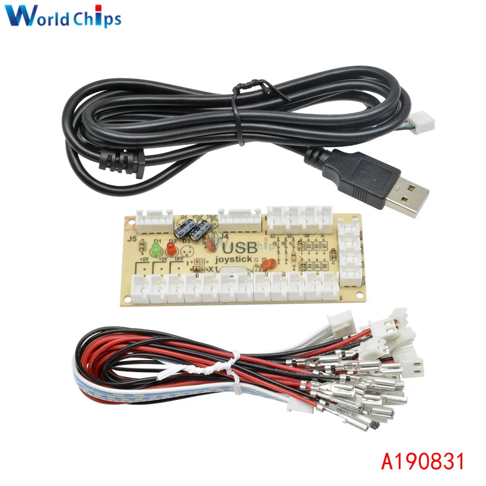 Аркадный USB-кодировщик с нулевой задержкой ПК для джойстика кнопки проводные