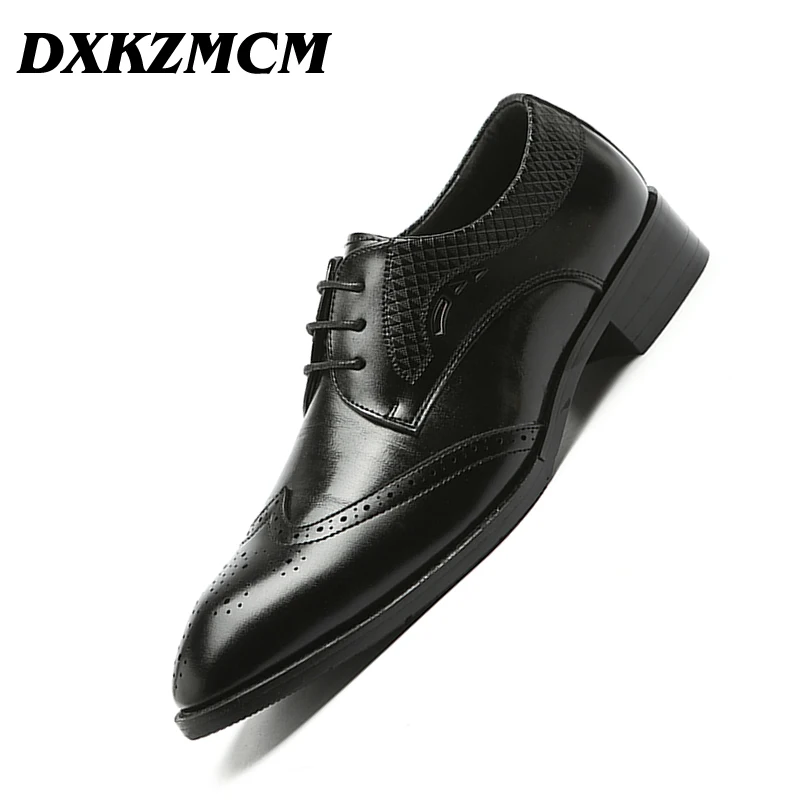 Туфли мужские классические в британском стиле кожаные свадебные туфли-оксфорды