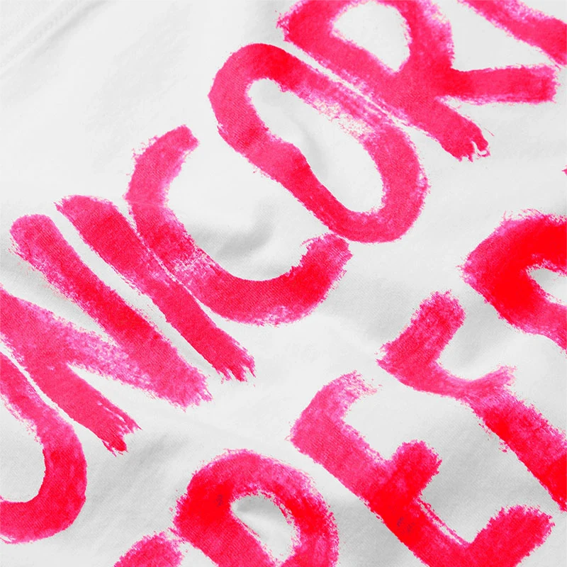 

Unicorn Casual Fashion Freedom Vetements T shirts High-Quality Cotton Oversized White Concise Vetements Tees T-shirt