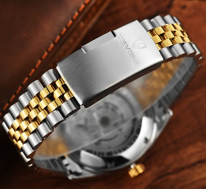 

2021 Tevise Mens Watches Top Brand Luxury Men Mechanical Watch Automatic 2020 Stainless Steel Gold Male Clock Relogio Masculino