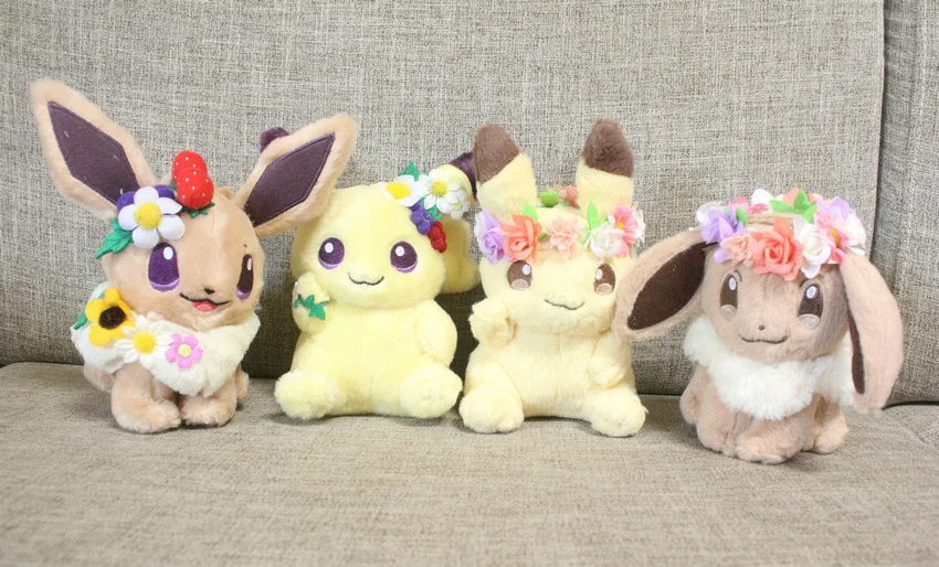 TAKARA TOMY Новый покемонов японская аниме игра Пикачу Eevee плюшевая кукла мягкая
