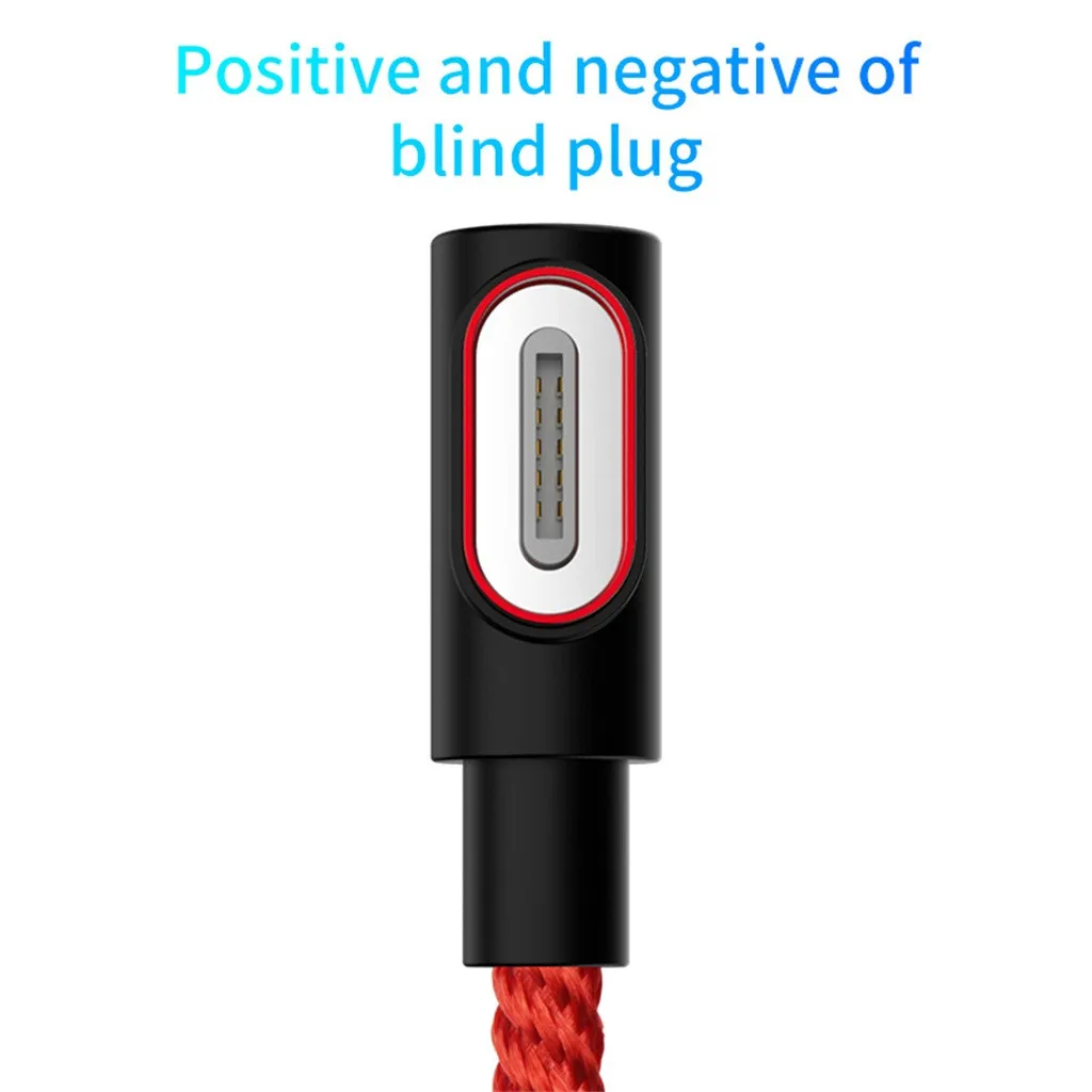 3A Fast Charge USB Type C Cable 1m 2m Magnetic LED Indicatior Mirco Charger Data for Samsung Huawei | Мобильные телефоны и