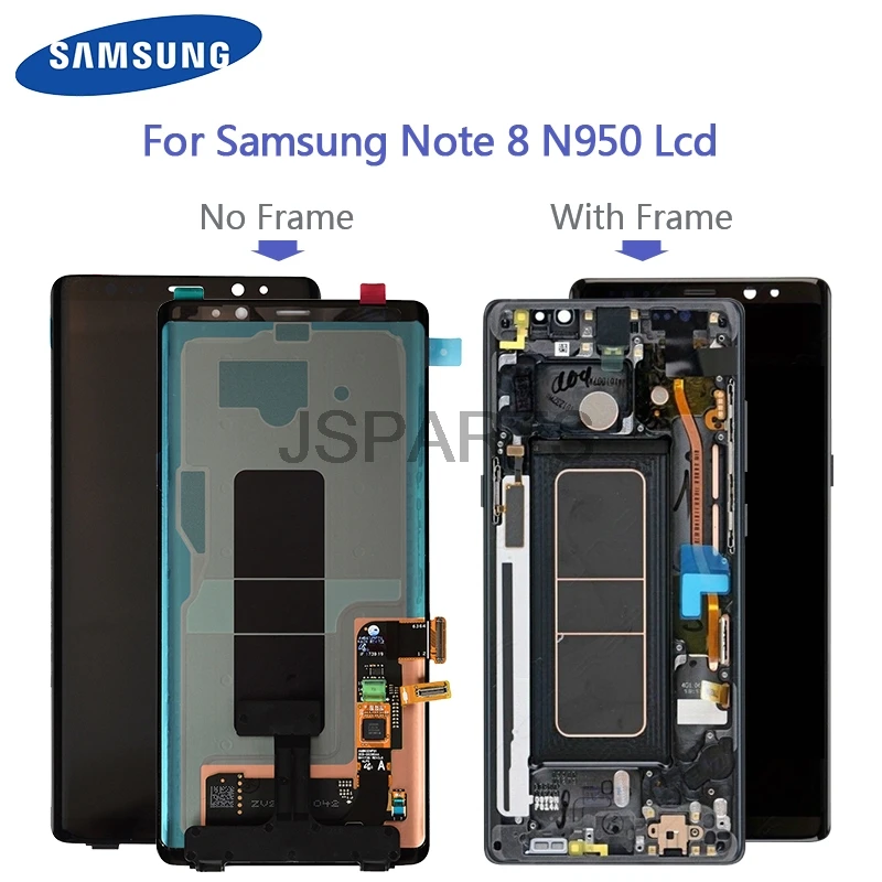 

Original Super Amoled For Samsung Galaxy Note 8 N950 N950F N950U LCD Display Touch Screen Working With Black Spot Replacement