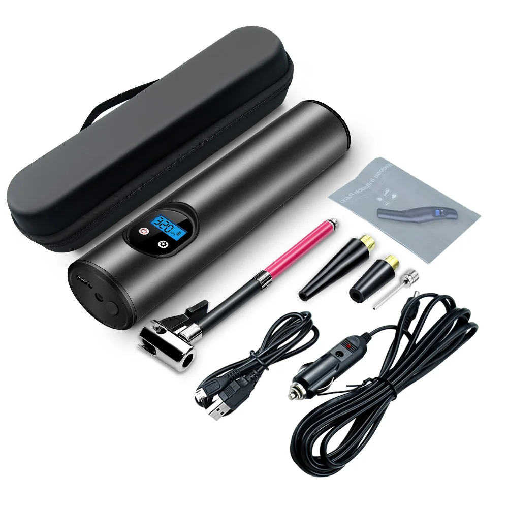 Насос цифровой автомобильный для колес Компрессор портативный воздушный 12 В 150 PSI