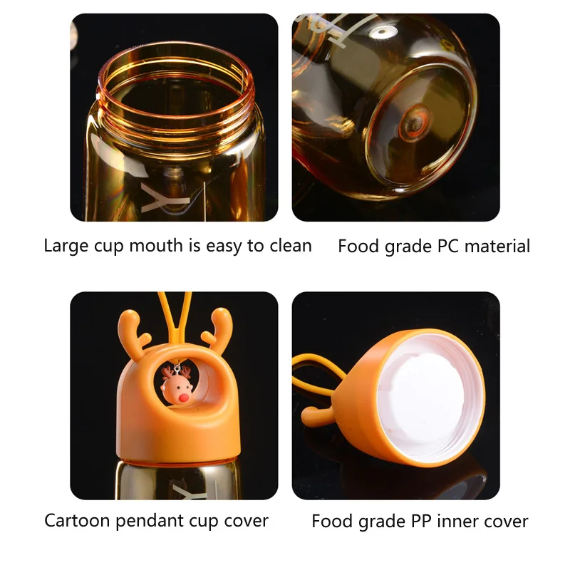 Креативная бутылка для воды милая подвеска в виде оленя медведя детский