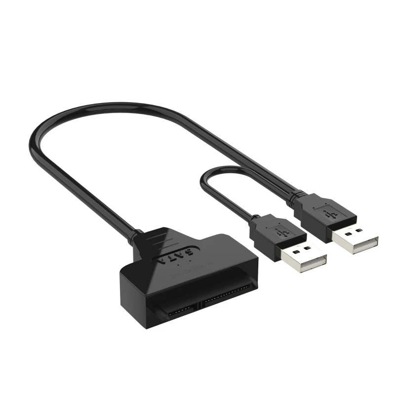 

Двойной USB-кабель Sata адаптер USB к Sata Поддержка 2,5 или 3,5 дюйма внешний SSD HDD жесткий диск Sata кабель 22Pin