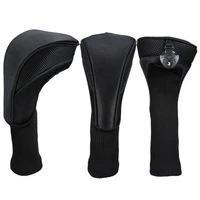 black golf head covers driver 1 3 5 fairway woods headcovers for golf club fits all fairway and driver clubs 3pcs