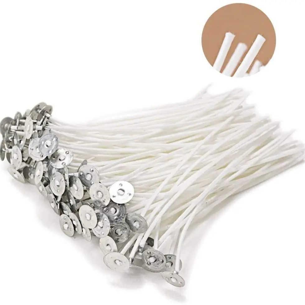 

Cotton Candle Wicks Smokeless Wax Pure Cotton Core DIY Candle Making Pre-waxed Wicks Party Supplies 7/9/15/20cm