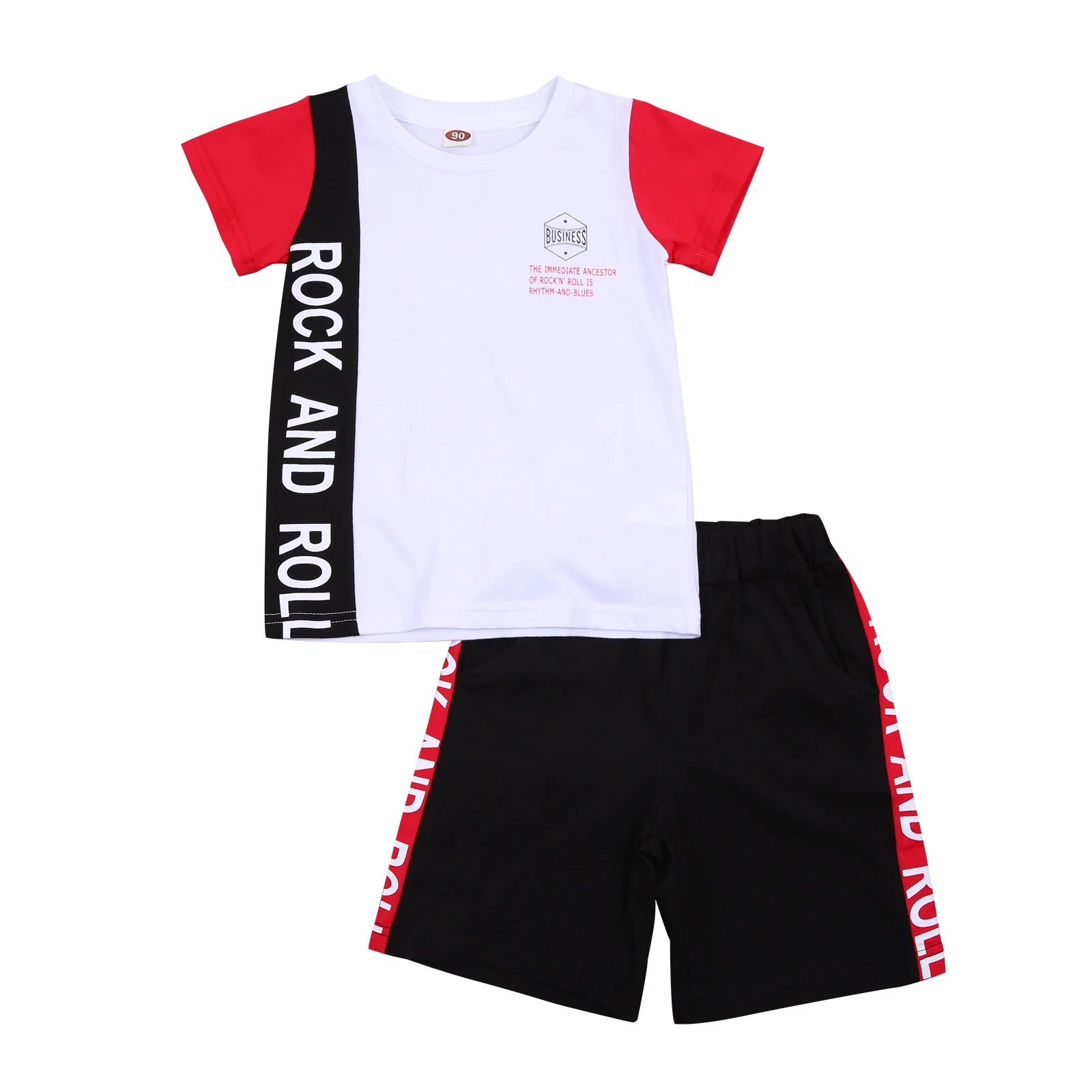 

Детские футболки для мальчиков с От 2 до 7 лет Одежда с принтом буквы, комплект, футболка с короткими рукавами и круглым вырезом для мальчиков...