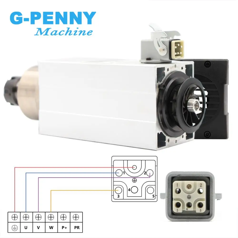 Новое поступление! 2.2kw ER25 воздушное охлаждение шпинделя 220v 4 шт. шарикоподшипники