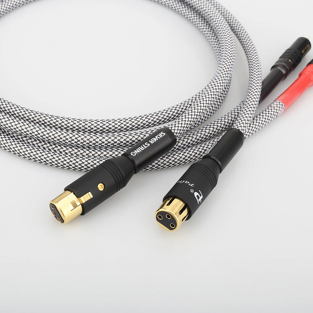 Аудиокабель A26 XW62 с посеребренным разъемом OFC RCA Папа папа XLR мама 1 м|audio cable|rca malerca