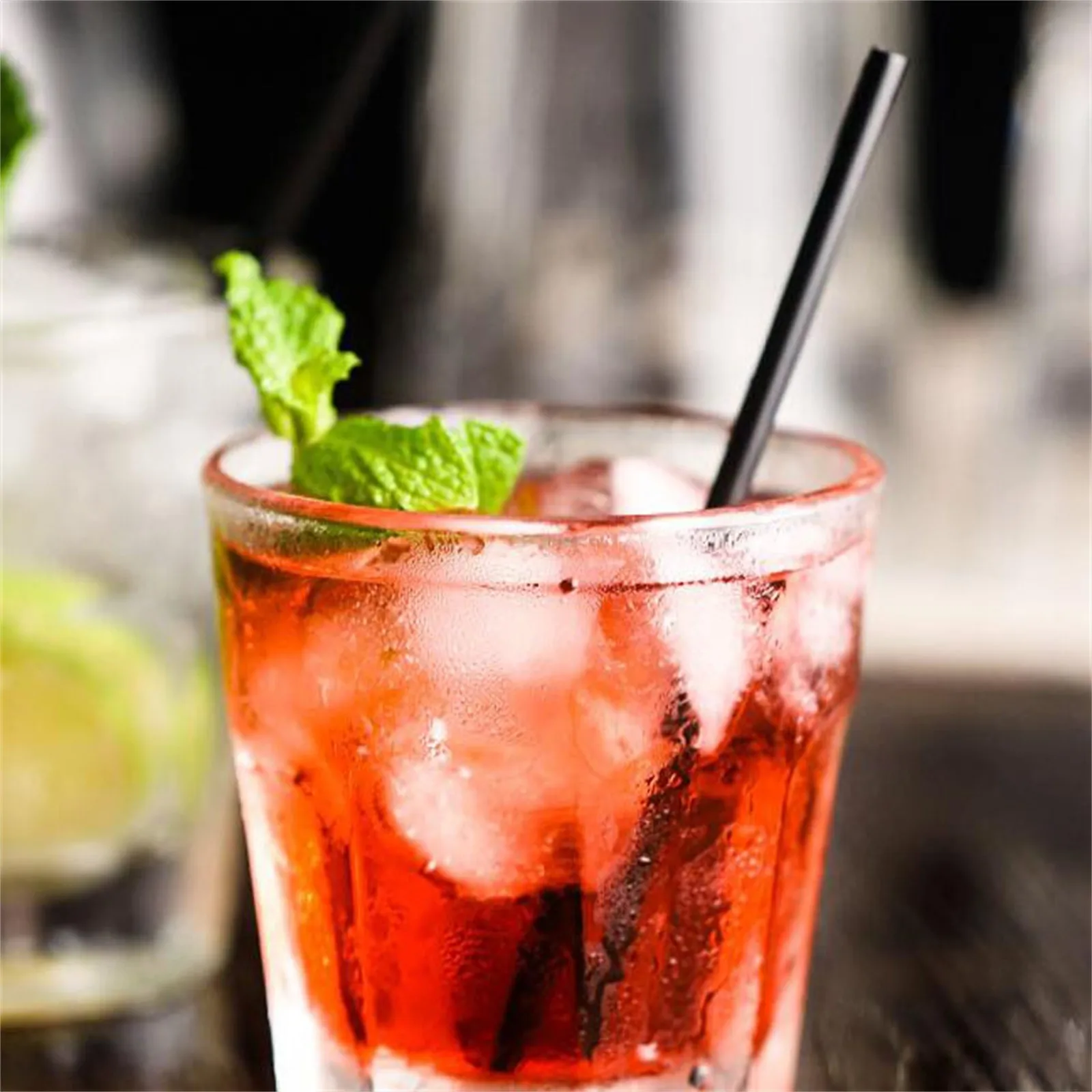 

500 шт. одноразовые пластиковые соломинки, черный цвет, для питья, день рождения, Рождество, свадьба, вечеринка, декор бара, поставки d5