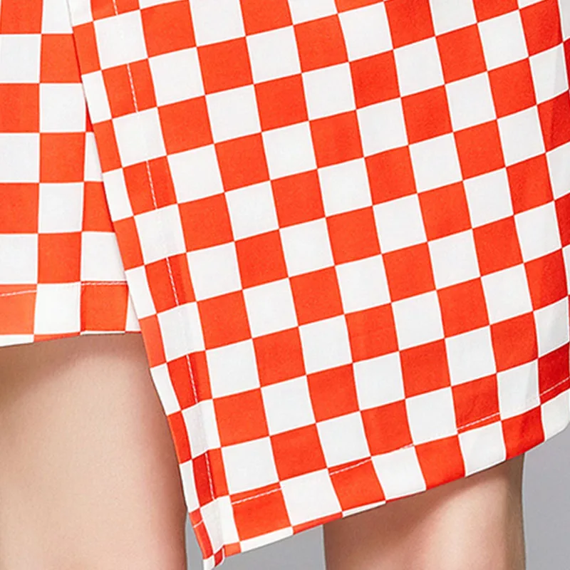 

Summer Woman Shirt Skirt Suit White Knitted Shirt Plaid Pencil Skirt Set Office Lady Elegant 2pcs Suit Sets 2020