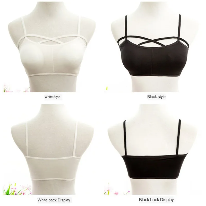 

Front Cross Sexy Sling Solid Color Modal Chest Wrap Anti Walk Hollowed Out And Chest Bra Bottoming Underwear Women's Chest Wrap
