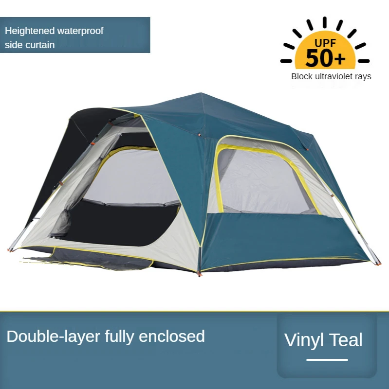 Автоматическая двухслойная палатка для кемпинга на 5-8 человек из полиуретана