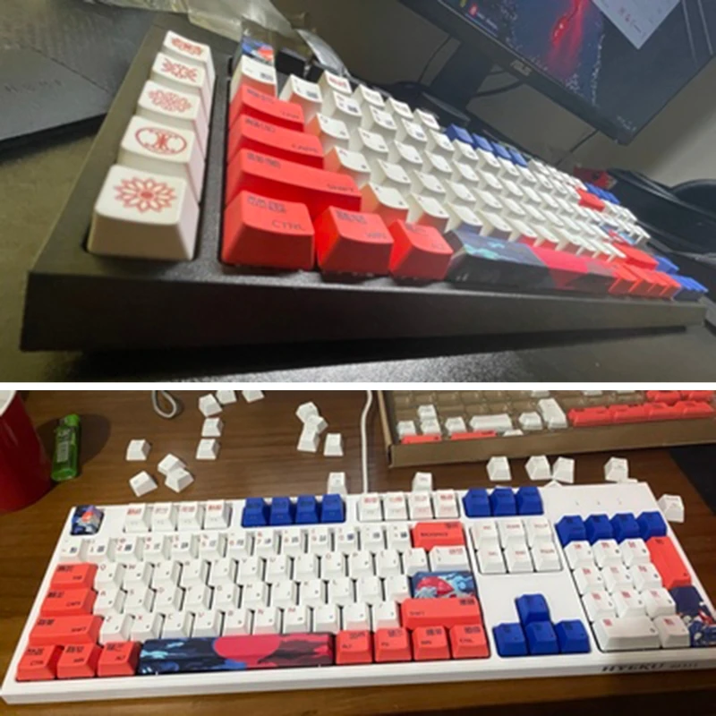 

R58A 135 Keys/set OEM Profile Sunsets Moon Theme Keycap For Mechanical Keyboard PBT Dye Sublimation Key