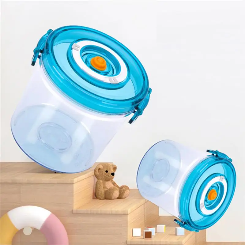 

Transparent Vacuum Container Box Fresh-Keeping Organizer Box With Manual Inflatable Tube Kitchen Storage Tools