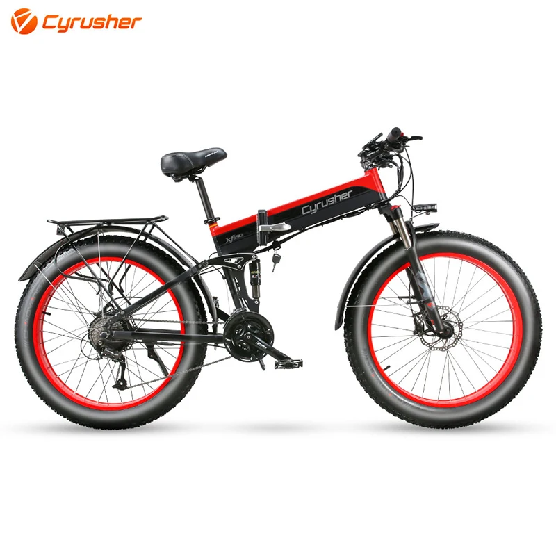 Cyrusher XF690 складной толстой шины электрический велосипед 48 в 1000 Вт 12.8AH для взрослых