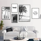 Черно-белая фотография холст картина доски для серфинга плакаты и принты винтажные скандинавские настенные картины для гостиной HD0044