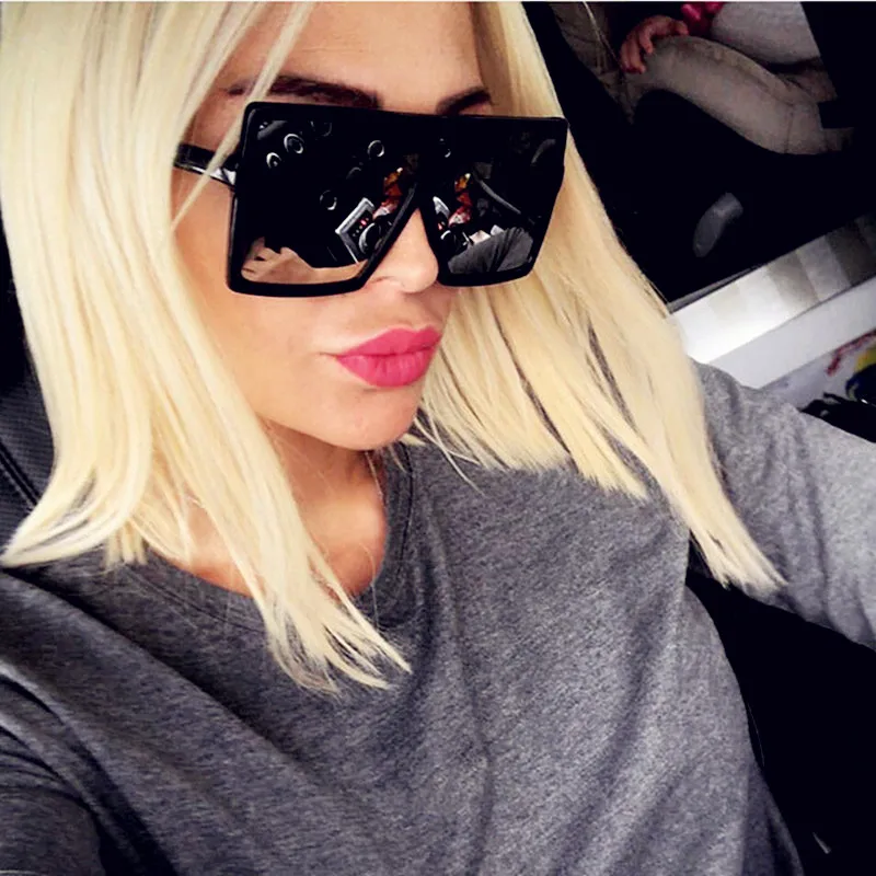 AOXUE Квадратные Солнцезащитные очки для женщин негабаритные брендовые