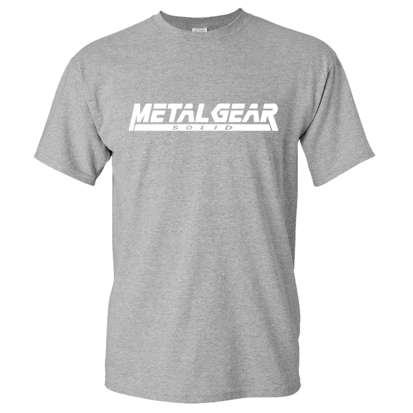

Men Fashion Electronic games Metal Gear logo Pattern Print Short Sleeve Straight T Shirt Shirt O-Neck Short Sleeve Cotton Shirt